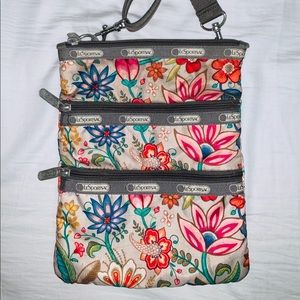 LeSportSac Floral Print Crossbody Purse